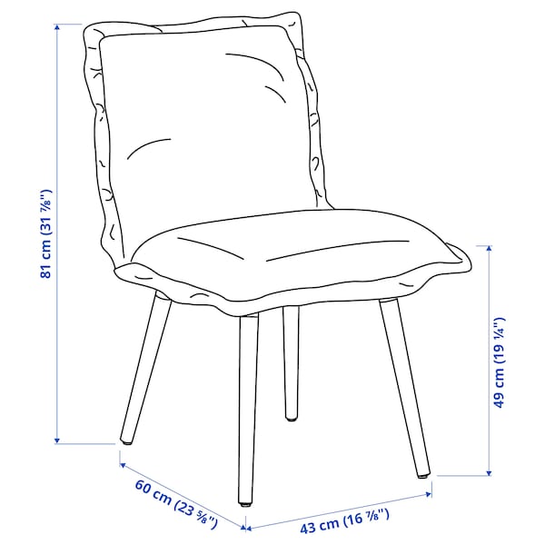 IKEA KLINTEN chair Brown / Kilanda Pale Blue, Ikea Ireland | 2684RKTZF