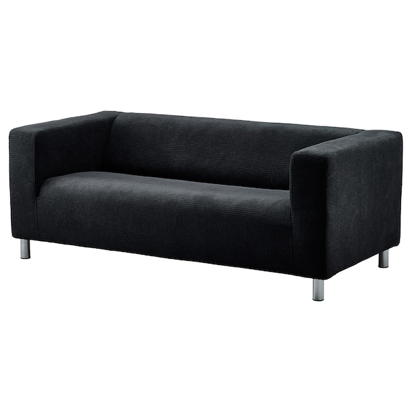 IKEA KLIPPAN Cover for loveseat Vansbro Black, Ikea Ireland | 0167LNRPB