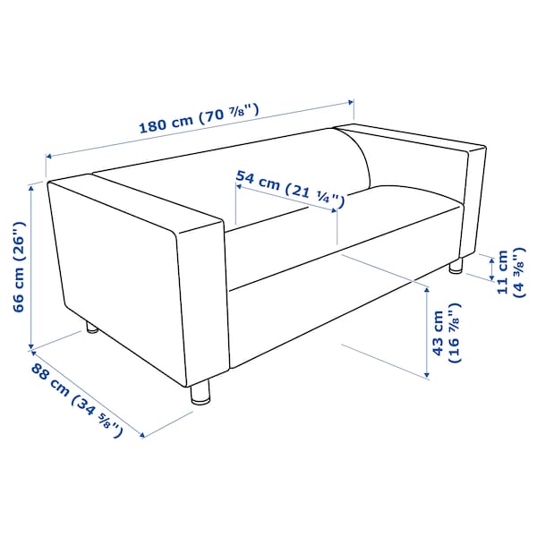 IKEA KLIPPAN loveseat Vissle Gray, Ikea Ireland | 8297YNPXI