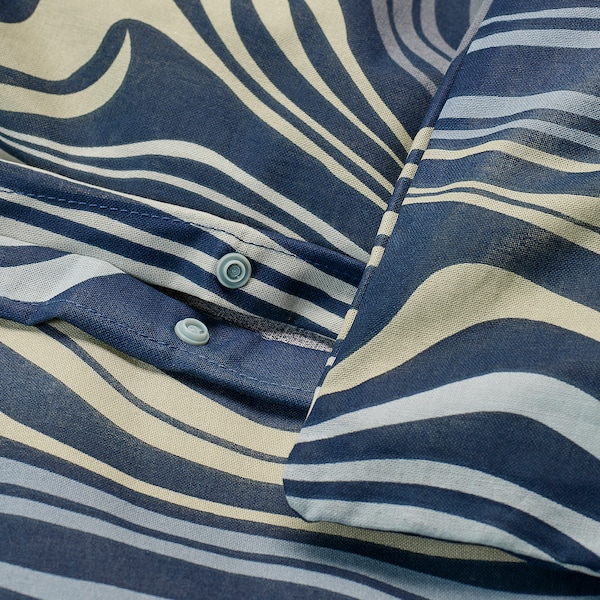 IKEA KLIPPNEJLIKA duvet cover and pillowcase(s), Twin Blue / Multicolor, Ikea Ireland | 5308FHMAG