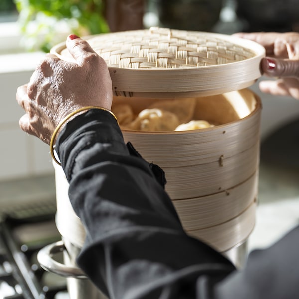 IKEA KLOCKREN steamer, bamboo, 5 qt, Ikea Ireland | 2835DVTLP