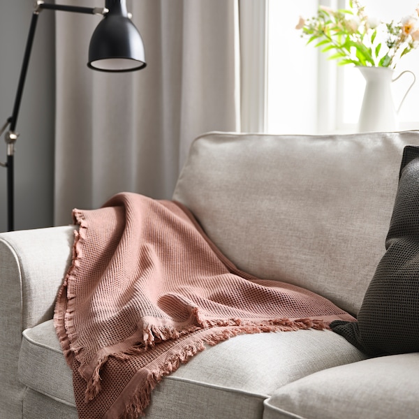 IKEA KLOTSTARR throw, pale pink, 51x67 in, Ikea Ireland | 4198ERXAG