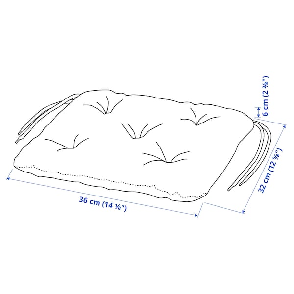 IKEA KLÖSAN chair pad, outdoor, blue, 14 1/8x12 5/8 in, Ikea Ireland | 8234ZAGMT