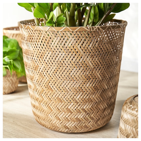 IKEA KLYNNON plant pot, handmade bamboo, 12 ½ in, Ikea Ireland | 3592GIHAC