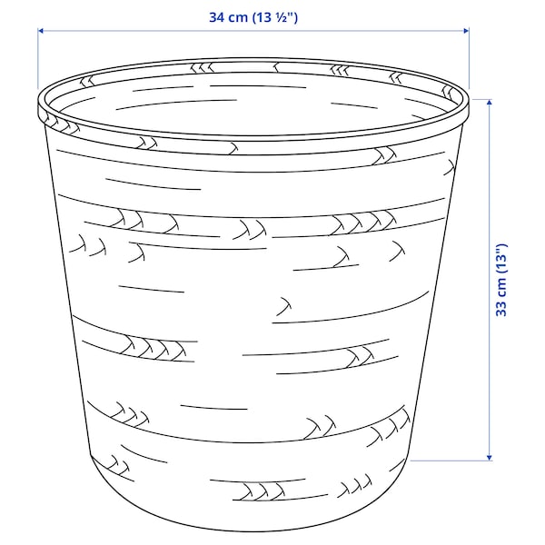 IKEA KLYNNON plant pot, handmade bamboo, 12 ½ in, Ikea Ireland | 3592GIHAC