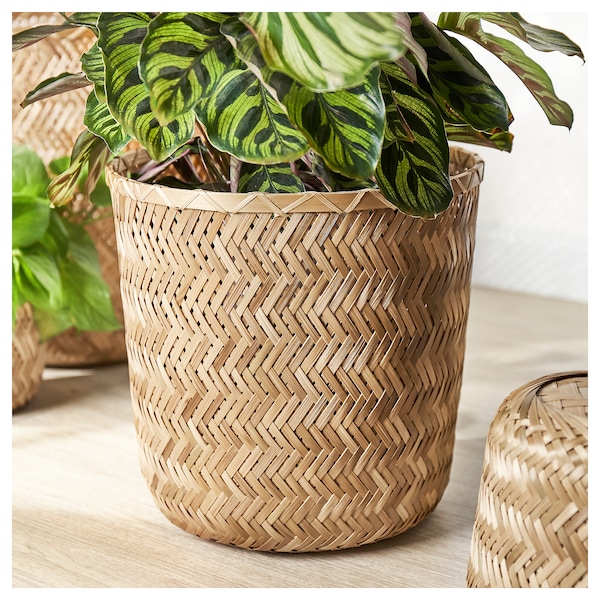IKEA KLYNNON plant pot, handmade bamboo, 9 ½ in, Ikea Ireland | 1940HKRYN