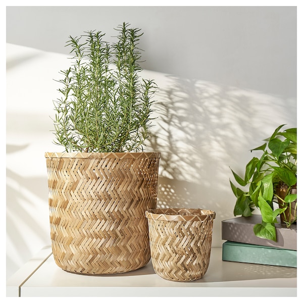 IKEA KLYNNON plant pot, handmade bamboo, 9 ½ in, Ikea Ireland | 1940HKRYN