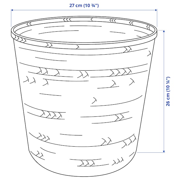 IKEA KLYNNON plant pot, handmade bamboo, 9 ½ in, Ikea Ireland | 1940HKRYN