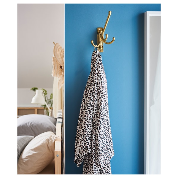 IKEA KÄMPIG 3-arm swivel hook, brass color, Ikea Ireland | 6315PQAGN