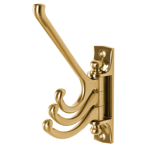 IKEA KÄMPIG 3-arm swivel hook, brass color, Ikea Ireland | 6315PQAGN