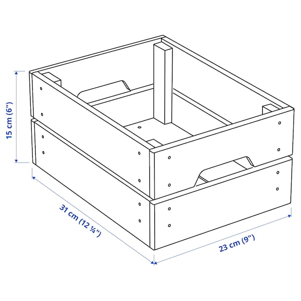 IKEA KNAGGLIG Box, pine, 9x12 ¼x6 in, Ikea Ireland | 1652BHGIU