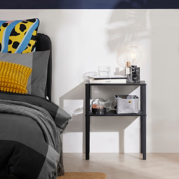 IKEA KNARREVIK nightstand, 16 1/2x13 1/4 in Black, Ikea Ireland | 4901PLIDO