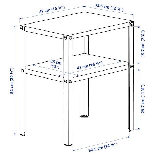 IKEA KNARREVIK nightstand, 16 1/2x13 1/4 in Black, Ikea Ireland | 4901PLIDO
