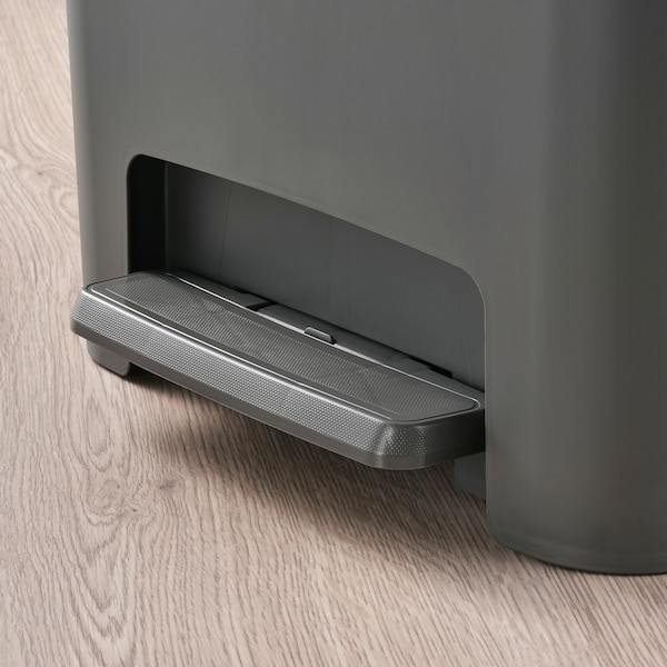 IKEA KNÖCKLA step trash can, dark gray, 13 gallon, Ikea Ireland | 2340SUGNF