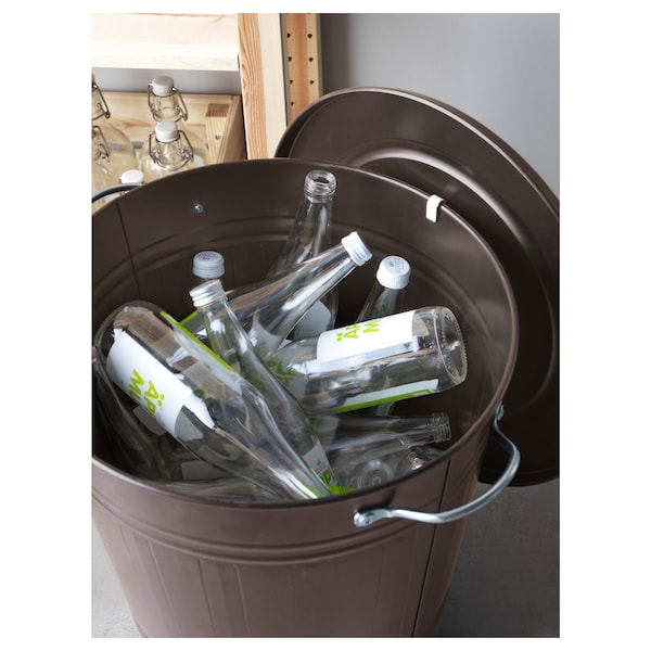 IKEA KNODD bin with lid, gray, 11 gallon, Ikea Ireland | 6940LMANE