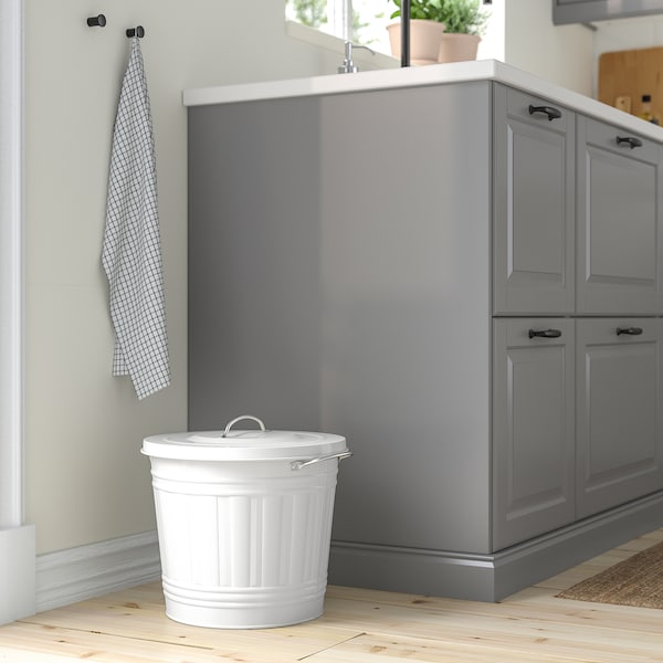 IKEA KNODD bin with lid, white, 4 gallon, Ikea Ireland | 4025ULGSV