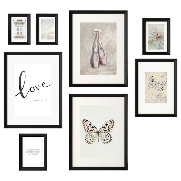 IKEA KNOPPÄNG frame with poster, set of 8, little things, Ikea Ireland | 3276RAULJ