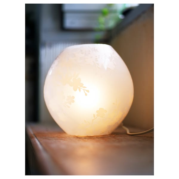 IKEA KNUBBIG table lamp, cherry-blossoms white, 7 in, Ikea Ireland | 9102ALHEM