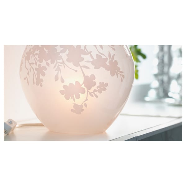 IKEA KNUBBIG table lamp, cherry-blossoms white, 7 in, Ikea Ireland | 9102ALHEM