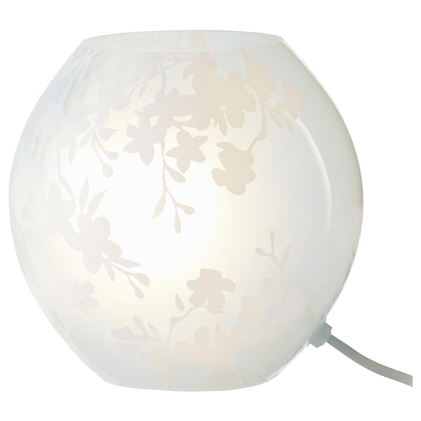 IKEA KNUBBIG table lamp with LED bulb, cherry-blossoms white, 7 in, Ikea Ireland | 0324DRIYL