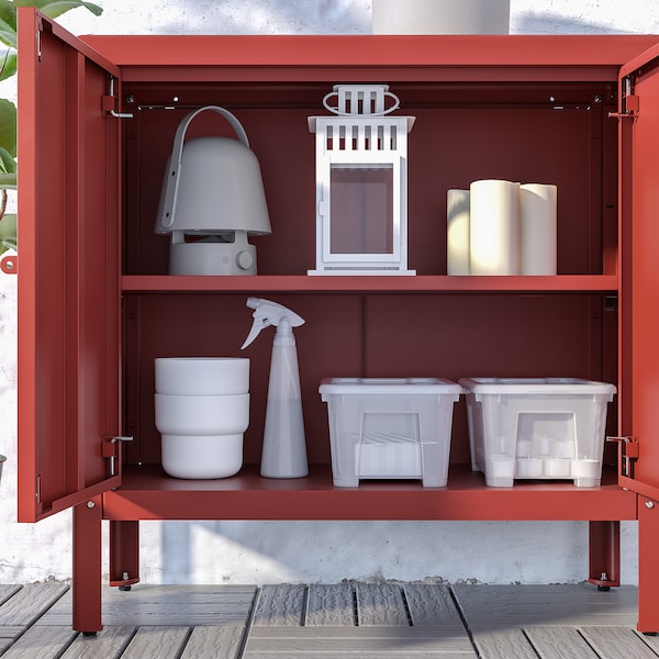IKEA KOLBJÖRN Cabinet, indoor/outdoor, 31 1/2x31 7/8 in Brown / Red, Ikea Ireland | 7583ECVSX