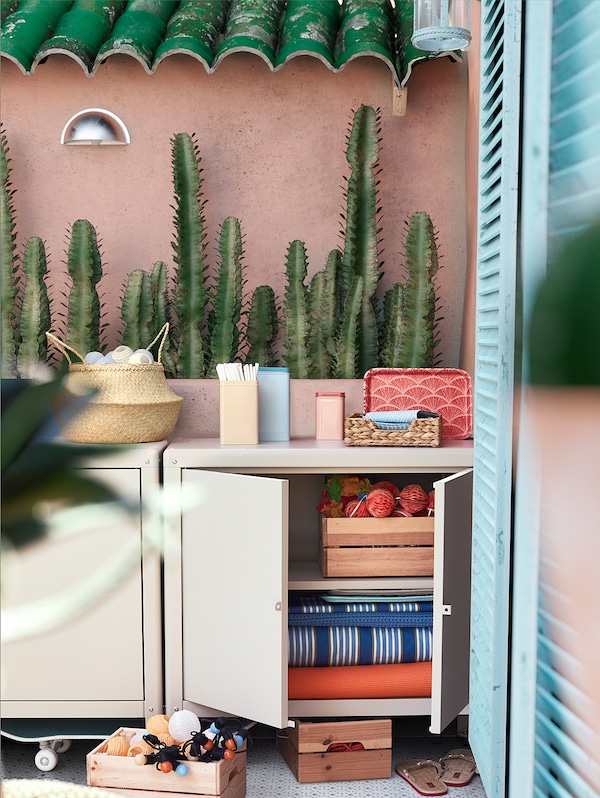 IKEA KOLBJÖRN cabinet, indoor/outdoor, beige, 31 1/2x63 3/8 in, Ikea Ireland | 0248AQJCO