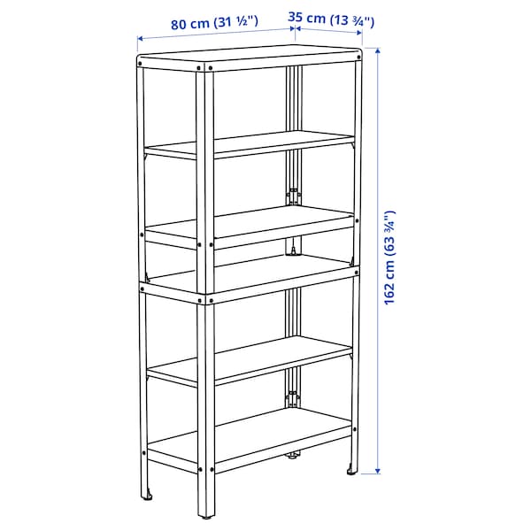 IKEA KOLBJÖRN shelf unit, indoor/outdoor, 31 1/2x13 3/4x63 3/4 in, Ikea Ireland | 8149UMLNX