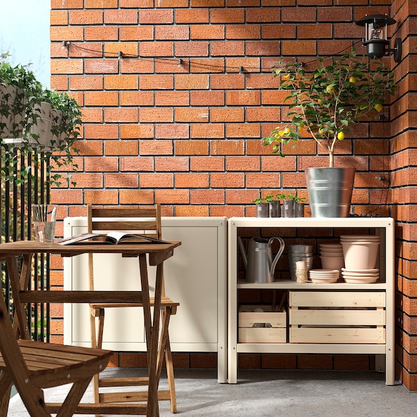 IKEA KOLBJÖRN shelf unit, indoor/outdoor, beige, 31 1/2x31 7/8 in, Ikea Ireland | 2094MQNJZ