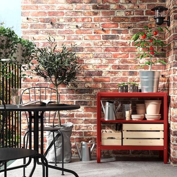 IKEA KOLBJÖRN shelf unit, indoor/outdoor, brown-red, 31 1/2x31 7/8 in, Ikea Ireland | 4952NQDVM