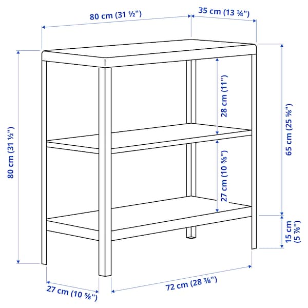 IKEA KOLBJÖRN shelf unit, indoor/outdoor, brown-red, 31 1/2x31 7/8 in, Ikea Ireland | 4952NQDVM