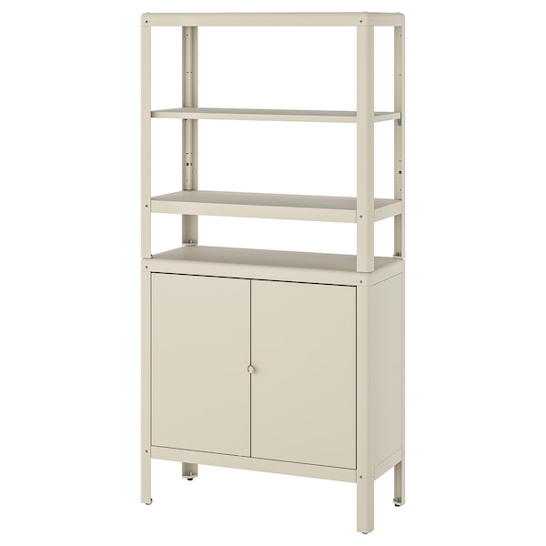 IKEA KOLBJÖRN shelving unit with cabinet, 31 1/2x14 5/8x63 3/8 in Beige, Ikea Ireland | 3564FWDXV
