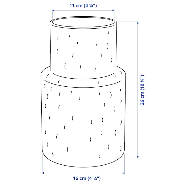 IKEA KONSTFULL vase, clear glass/patterned, 10 ¼ in, Ikea Ireland | 9421JXALI
