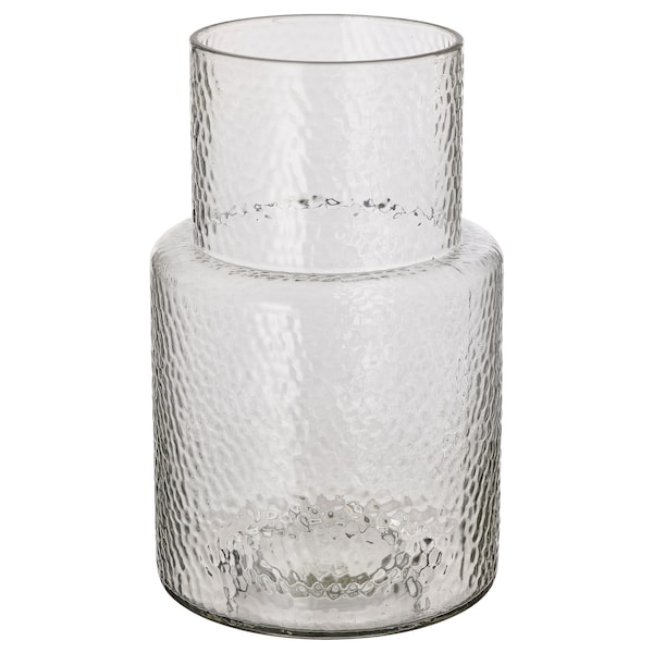 IKEA KONSTFULL vase, clear glass/patterned, 10 ¼ in, Ikea Ireland | 9421JXALI
