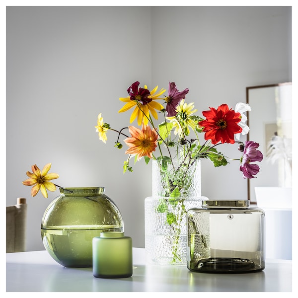 IKEA KONSTFULL vase, green, 7 ½ in, Ikea Ireland | 1923HNYTD