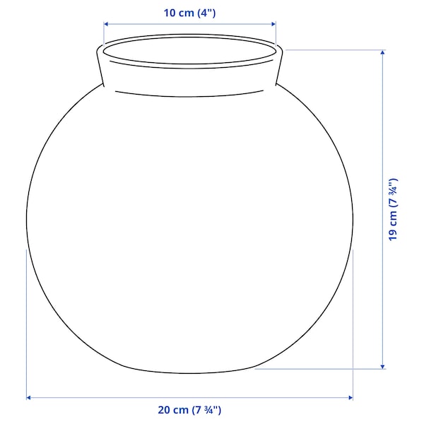 IKEA KONSTFULL vase, green, 7 ½ in, Ikea Ireland | 1923HNYTD