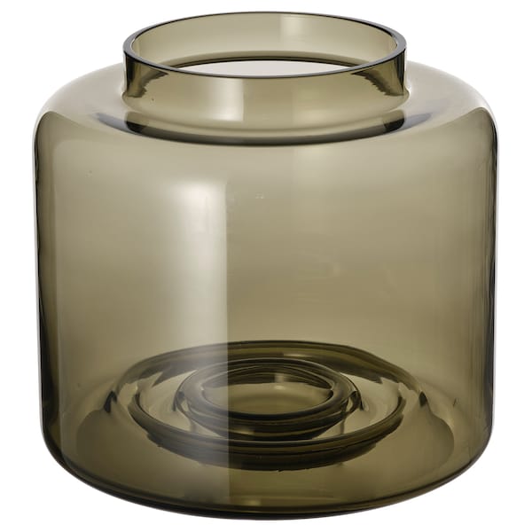 IKEA KONSTFULL vase, green-brown, 6 ¼ in, Ikea Ireland | 6593OIUND