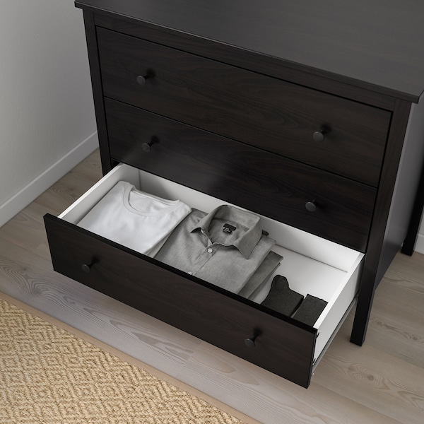 IKEA KOPPANG 3-drawer chest, 35 3/8x32 5/8 in Black / Brown, Ikea Ireland | 5980NDAHL