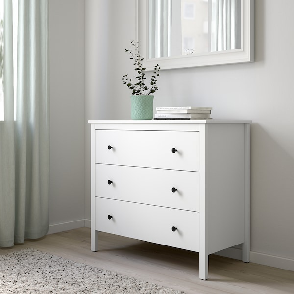 IKEA KOPPANG 3-drawer chest, 35 3/8x32 5/8 in White, Ikea Ireland | 5679UNRDX