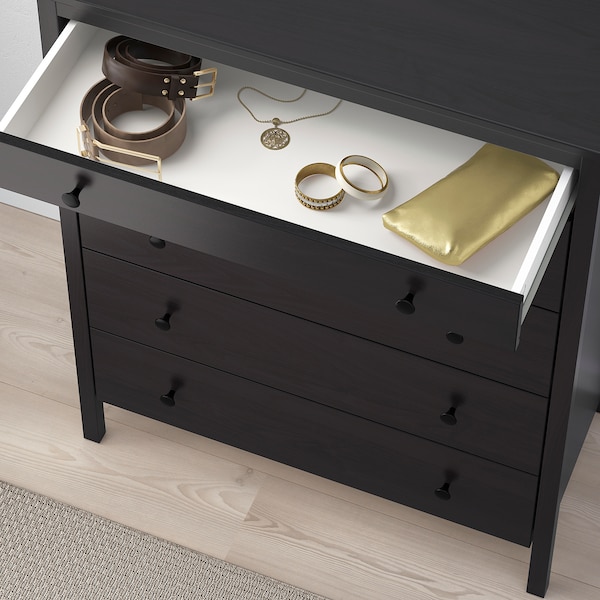 IKEA KOPPANG 5-drawer chest, 35 3/8x44 7/8 in Black / Brown, Ikea Ireland | 7830HJCMK