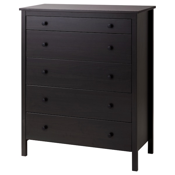 IKEA KOPPANG 5-drawer chest, 35 3/8x44 7/8 in Black / Brown, Ikea Ireland | 7830HJCMK