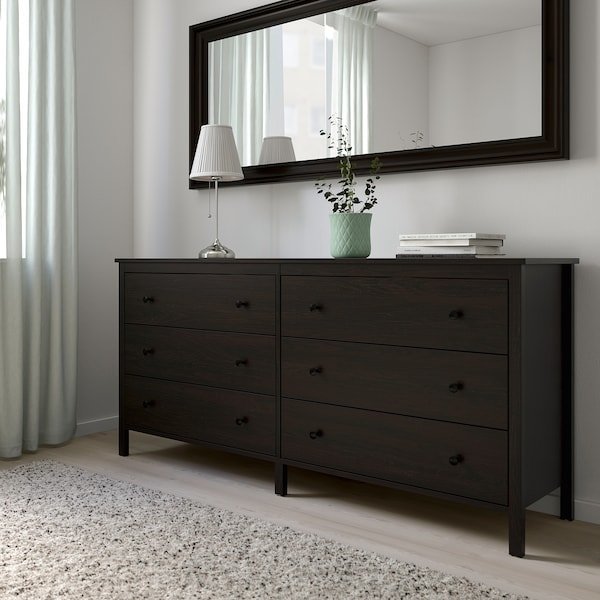 IKEA KOPPANG 6-drawer dresser, 67 3/4x32 5/8 in Black / Brown, Ikea Ireland | 6921KDIPW