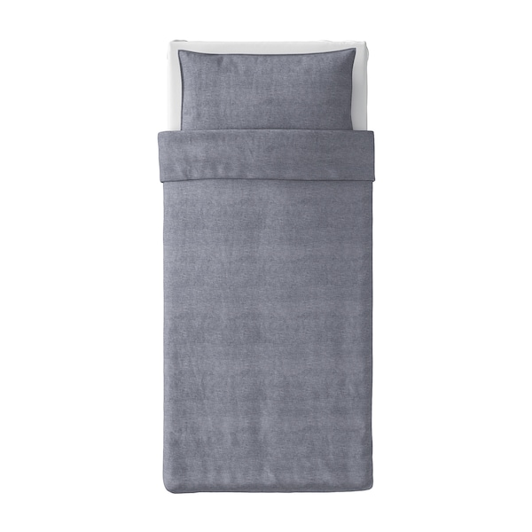 IKEA KOPPARBLAD duvet cover and pillowcase(s), Twin Dark Blue, Ikea Ireland | 4185KTJDC