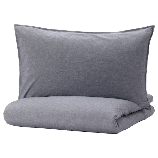 IKEA KOPPARBLAD duvet cover and pillowcase(s), Twin Dark Blue, Ikea Ireland | 4185KTJDC