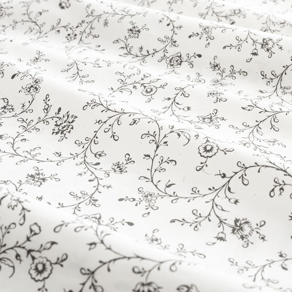 IKEA KOPPARRANKA duvet cover and pillowcase(s), Twin White / Dark Gray, Ikea Ireland | 5062QDOZY