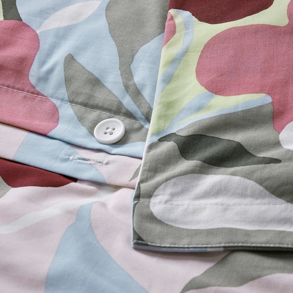 IKEA KORSKOVALL duvet cover and pillowcase(s), King Multicolor / Floral Pattern, Ikea Ireland | 7042KJZGP
