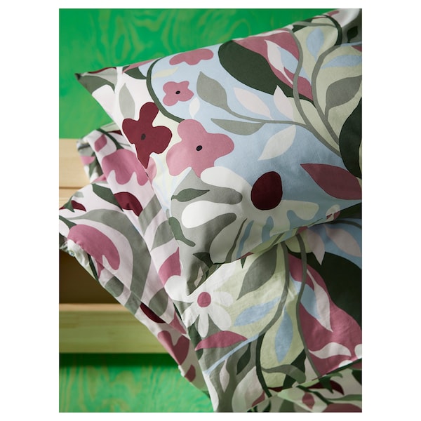 IKEA KORSKOVALL duvet cover and pillowcase(s), King Multicolor / Floral Pattern, Ikea Ireland | 7042KJZGP