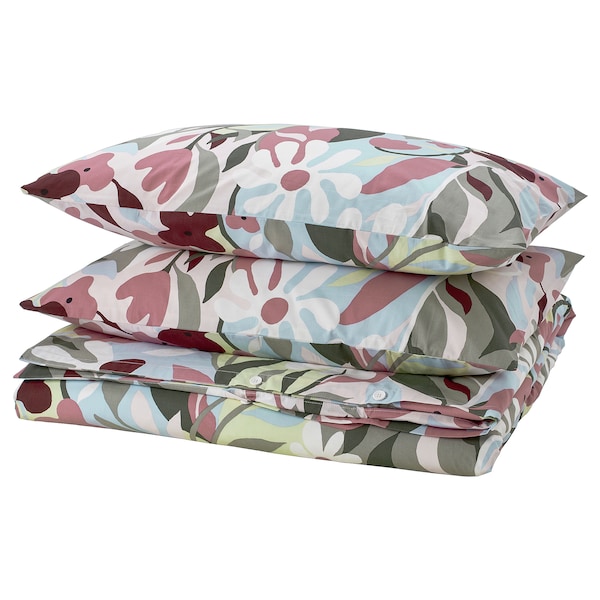 IKEA KORSKOVALL duvet cover and pillowcase(s), King Multicolor / Floral Pattern, Ikea Ireland | 7042KJZGP
