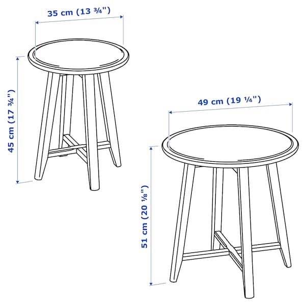 IKEA KRAGSTA Nesting tables, set of 2 White, Ikea Ireland | 7328UMTNR