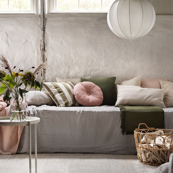 IKEA KRANSBORRE cushion, 16 in Light Pink, Ikea Ireland | 3742VKALP