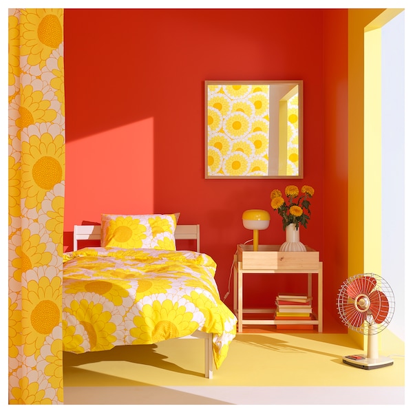 IKEA KRANSMALVA duvet cover and pillowcase(s), Twin Yellow, Ikea Ireland | 2704MCKIB